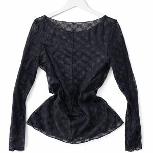 Free People Bow Lace Blouse